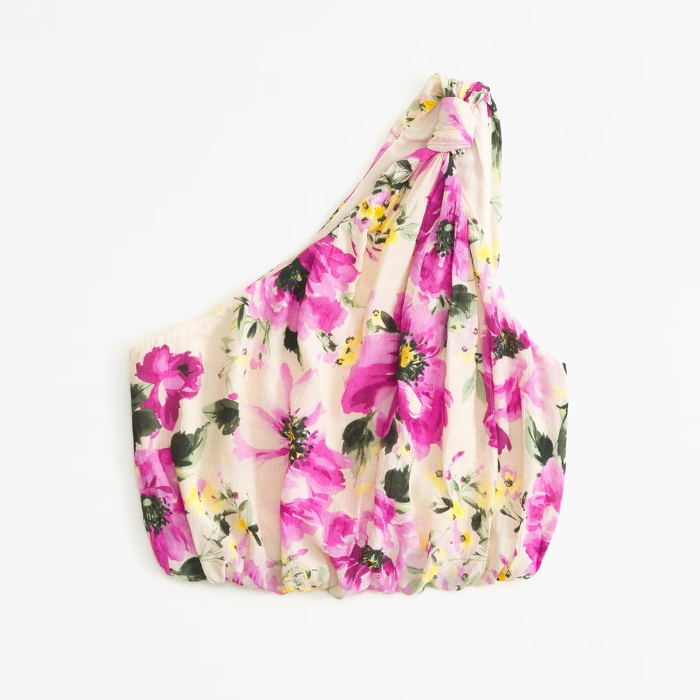 NWT Abercrombie and Fitch Floral One-Shoulder Top